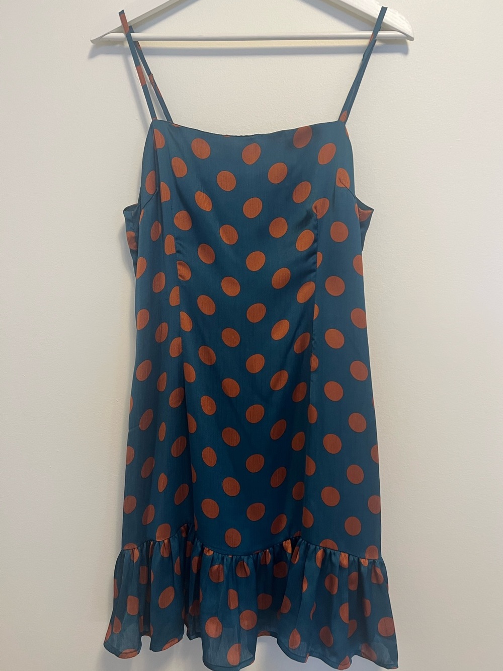 Polka Dot | Retro | Spaghetti Strap | Ruffle Hem | Mini | Sundress